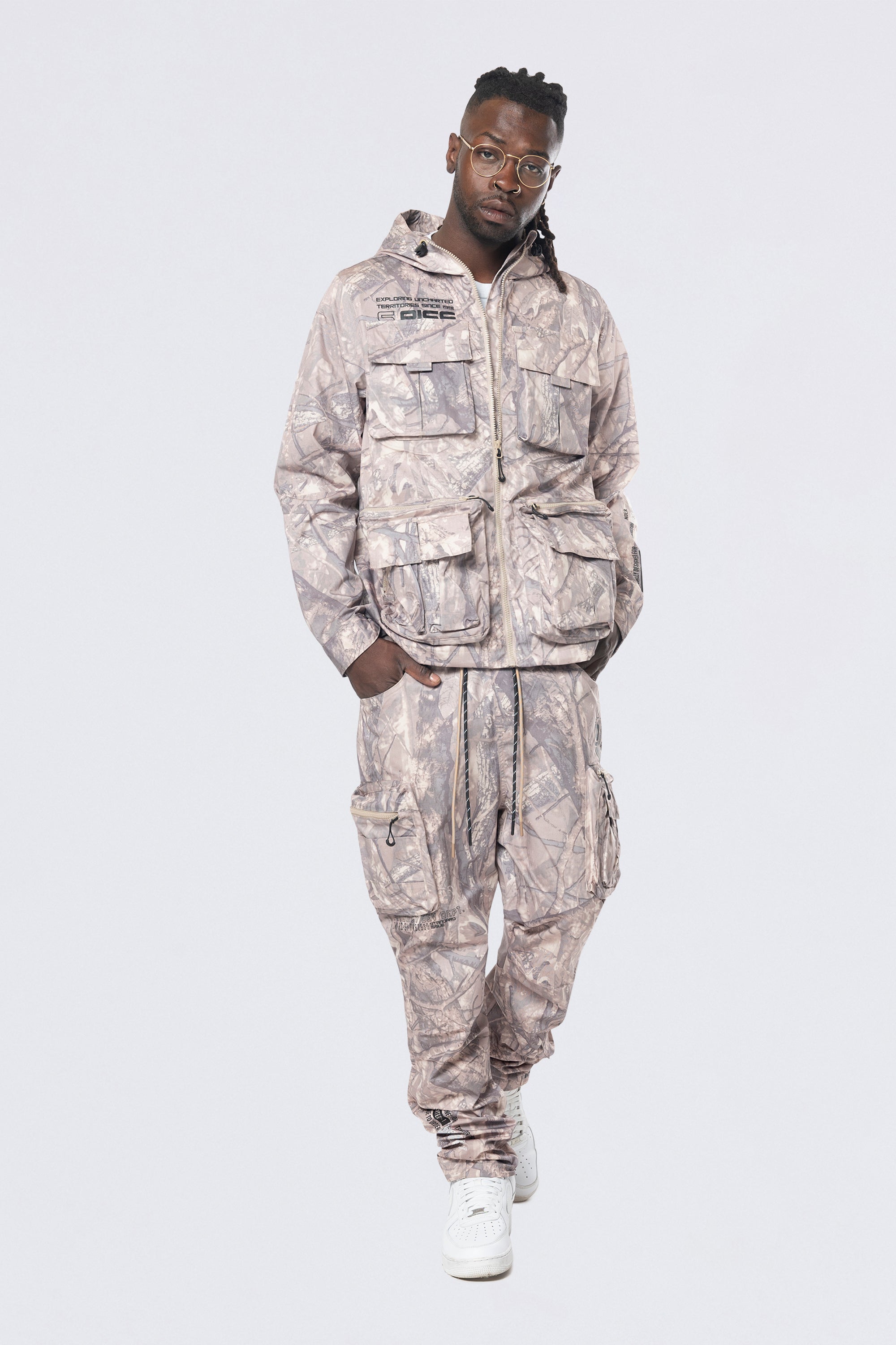 Utility Windbreaker Pants - Khaki Hunting Camo