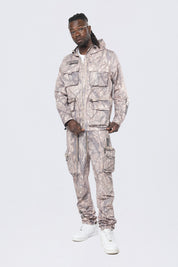 Utility Windbreaker Jacket - Khaki Hunting Camo