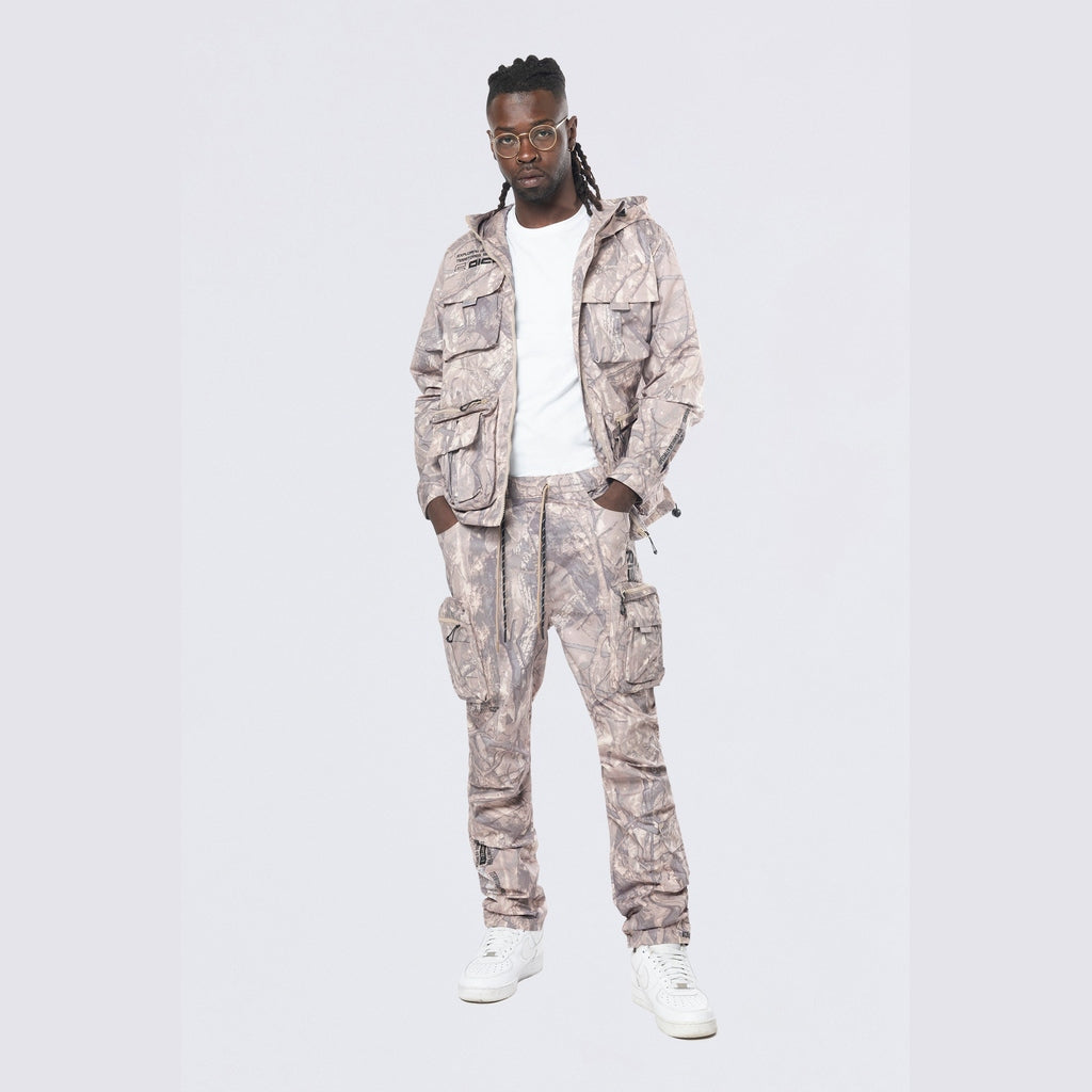 Smoke Rise Utility Windbreaker Pants - Khaki Hunting Camo