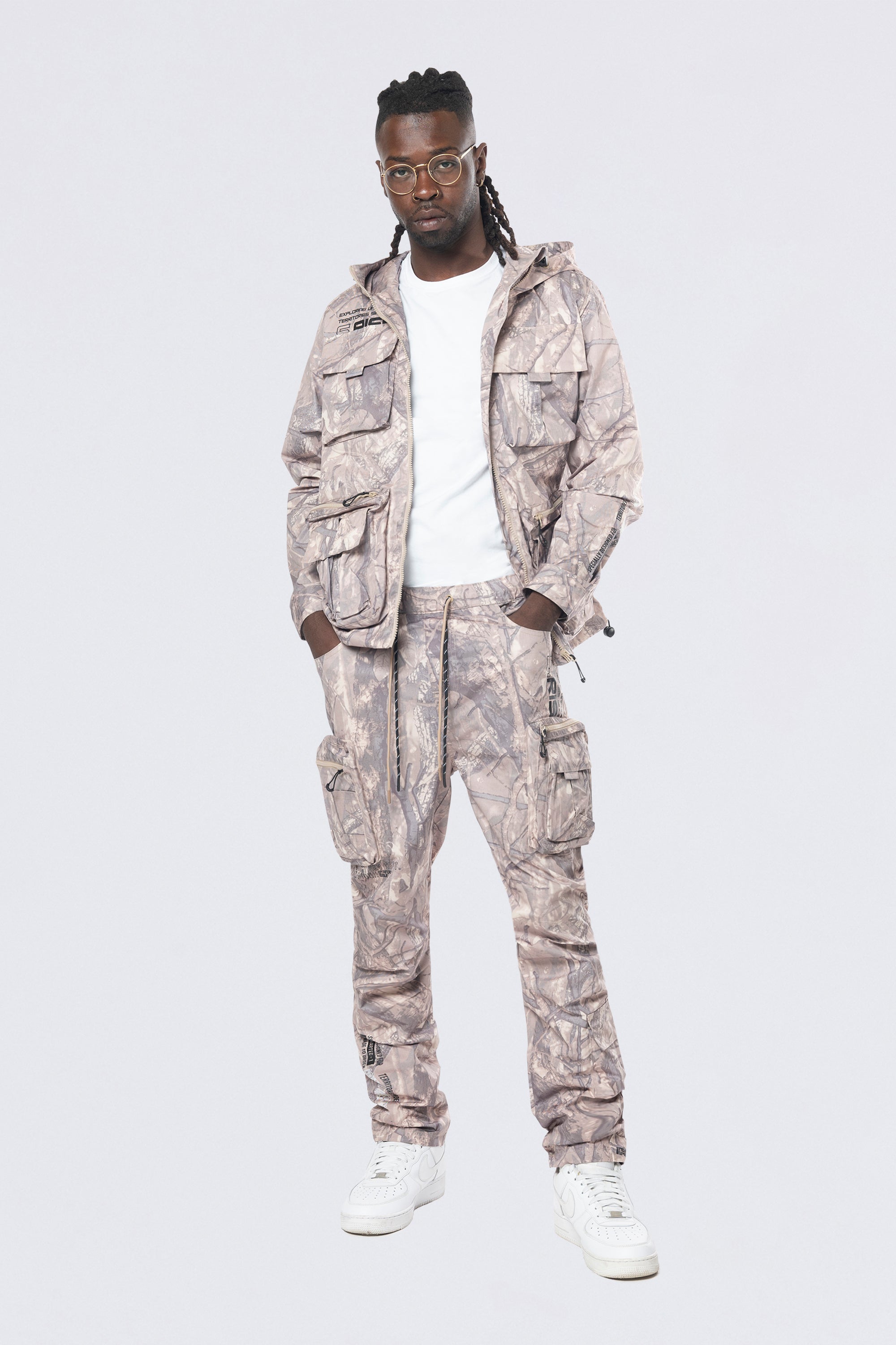 Utility Windbreaker Pants - Khaki Hunting Camo