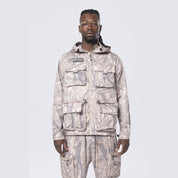 Smoke Rise Utility Windbreaker Jacket - Khaki Hunting Camo