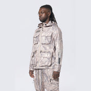 Smoke Rise Utility Windbreaker Jacket - Khaki Hunting Camo