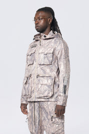 Utility Windbreaker Jacket - Khaki Hunting Camo