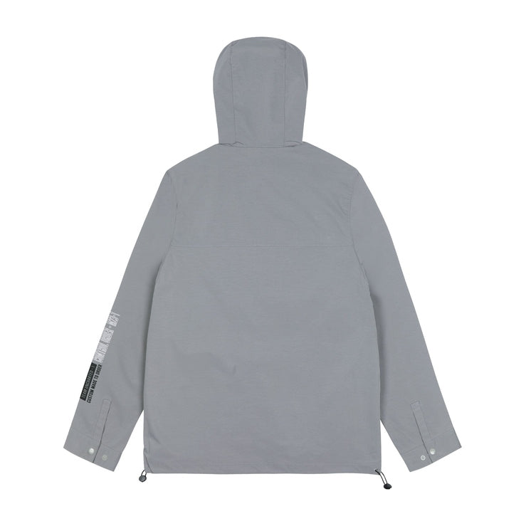 Smoke Rise Windbreaker Utility Jacket - Light Grey