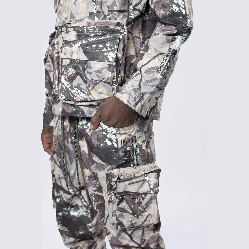 Smoke Rise Utility Windbreaker Pants - Olive Hunting Camo