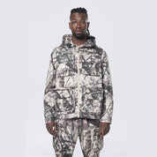 Smoke Rise Utility Windbreaker Jacket - Olive Hunting Camo