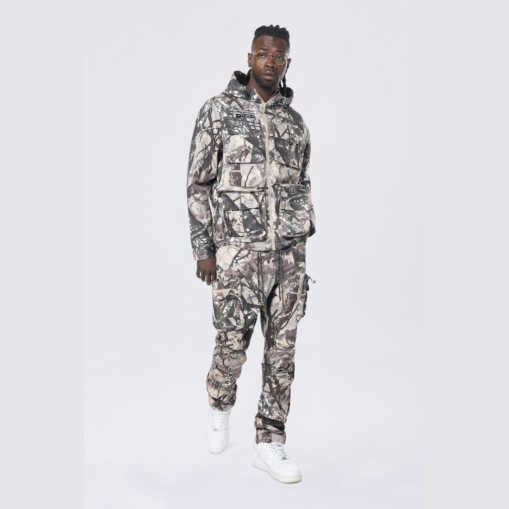 Smoke Rise Utility Windbreaker Pants - Olive Hunting Camo