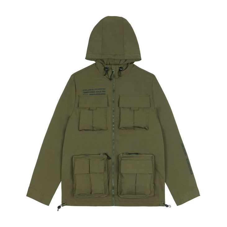 Smoke Rise Windbreaker Utility Jacket - Olive