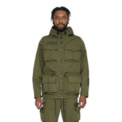 Smoke Rise Windbreaker Utility Jacket - Olive