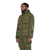 Smoke Rise Windbreaker Utility Jacket - Olive