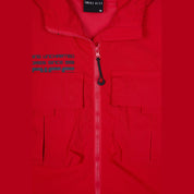 Smoke Rise Windbreaker Utility Jacket - Red