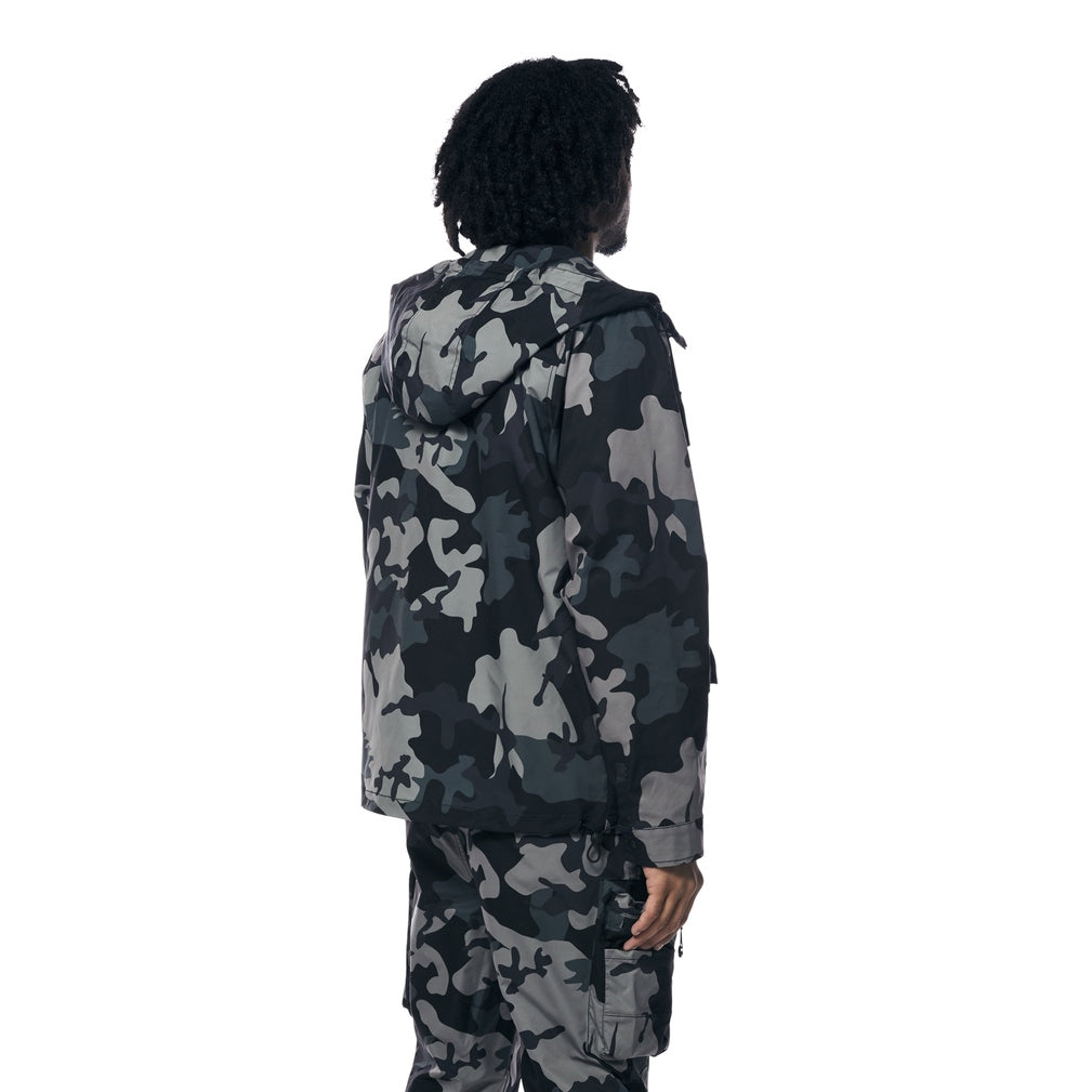 Smoke Rise Windbreaker Utility Jacket - Stone Camo