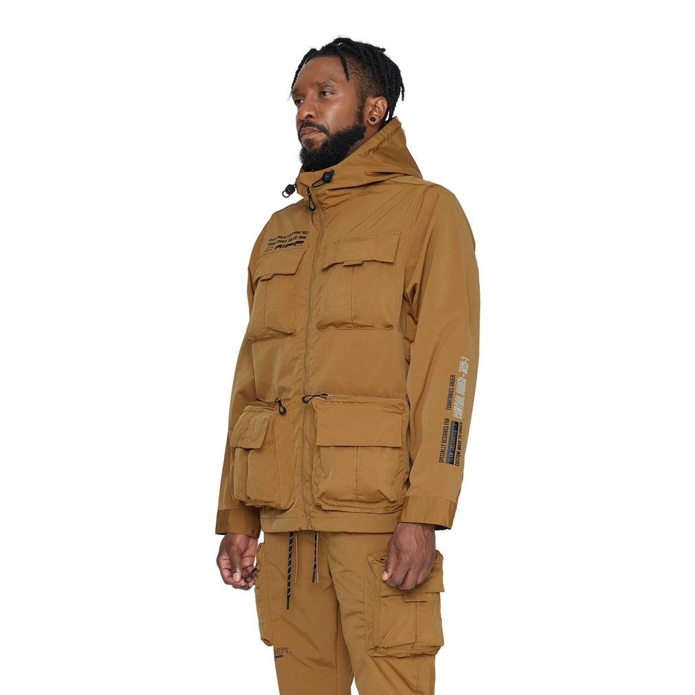 Smoke Rise Windbreaker Utility Jacket - Timber