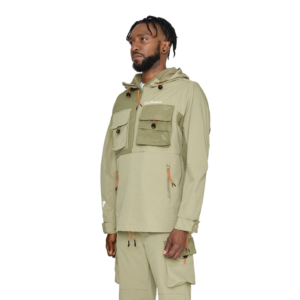 Smoke Rise Windbreaker Utility Jacket - Earth