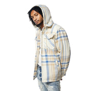 Smoke Rise Plaid Flannel Shacket - Biscotti