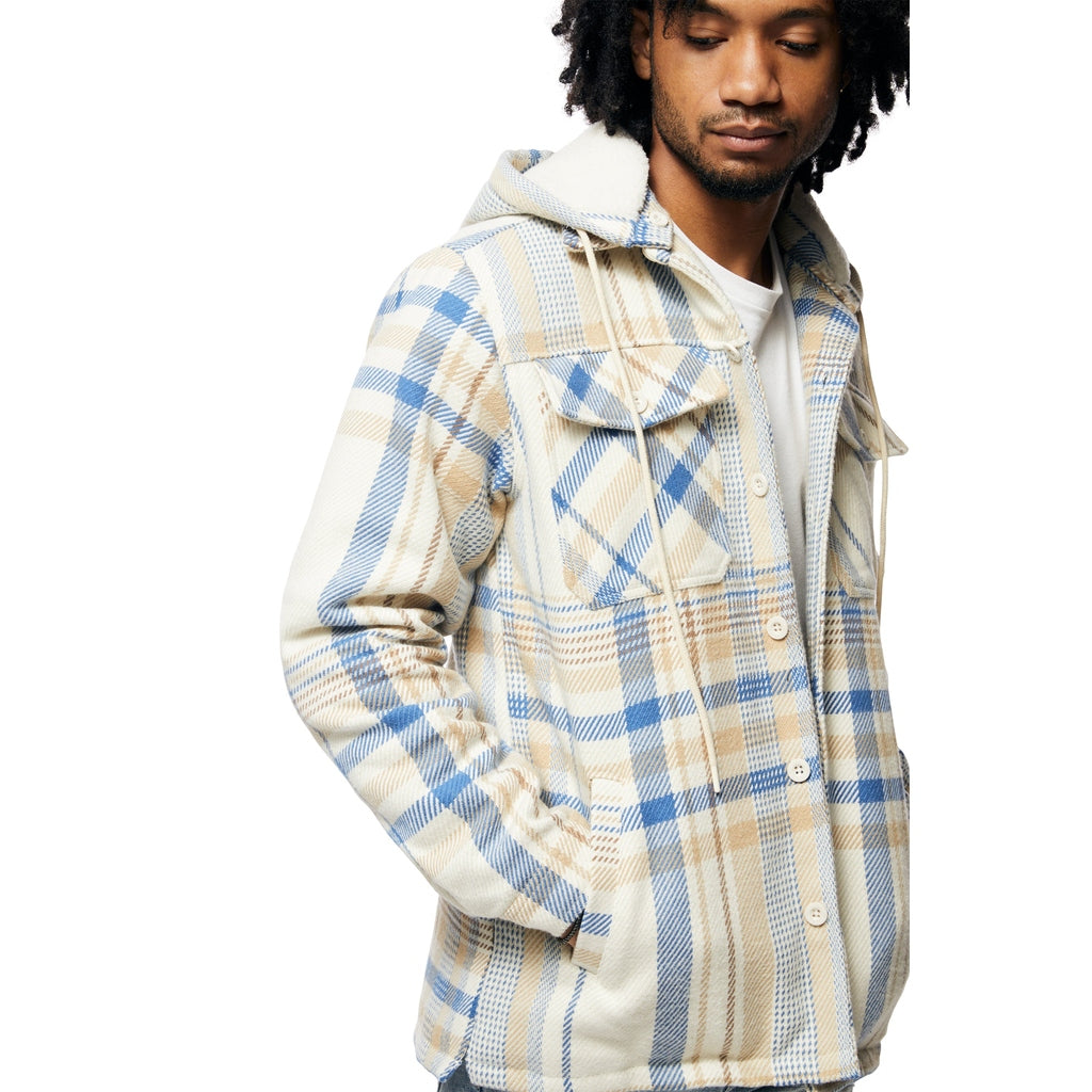 Smoke Rise Plaid Flannel Shacket - Biscotti