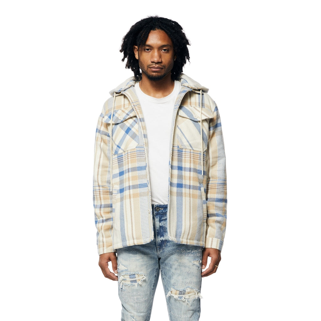 Smoke Rise Plaid Flannel Shacket - Biscotti