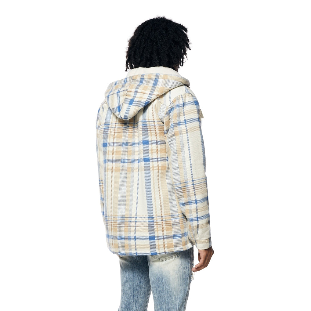 Smoke Rise Plaid Flannel Shacket - Biscotti