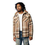 Smoke Rise Plaid Flannel Shacket - Toffee