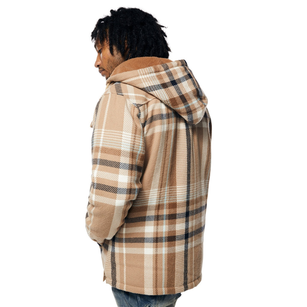 Smoke Rise Plaid Flannel Shacket - Toffee