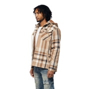 Smoke Rise Plaid Flannel Shacket - Toffee