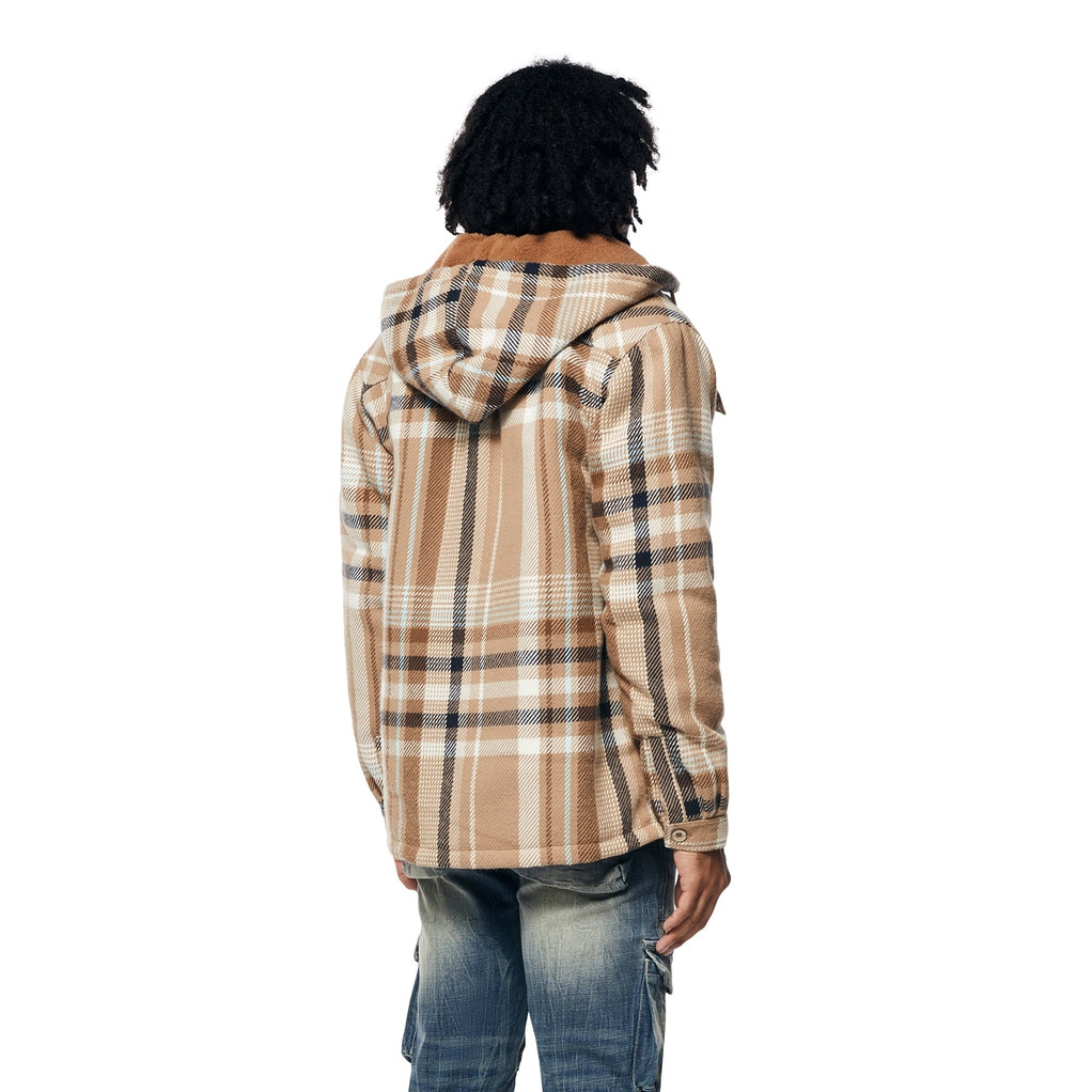 Smoke Rise Plaid Flannel Shacket - Toffee