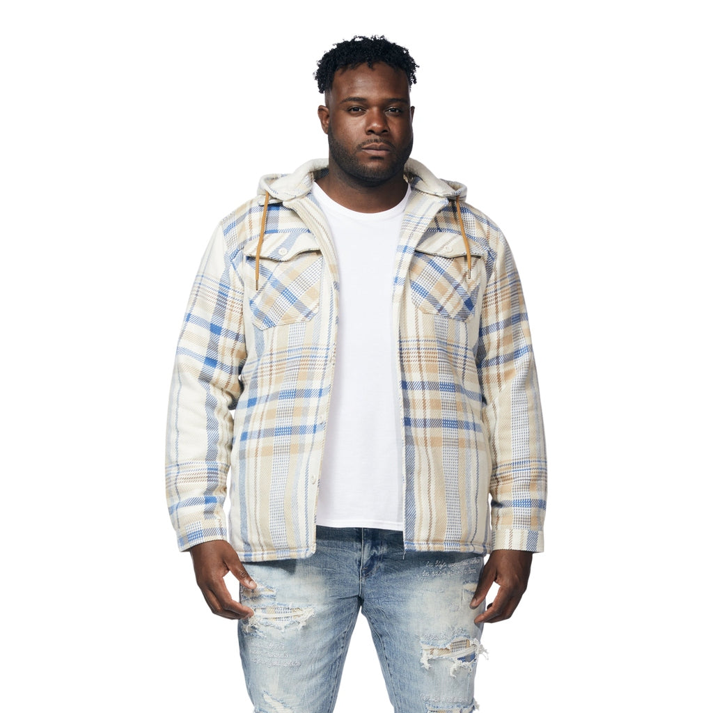 Smoke Rise Big and Tall Big and Tall Plaid Flannel Shacket - Biscotti