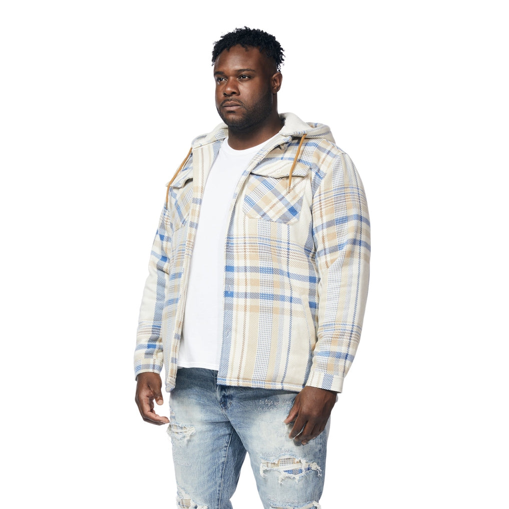 Smoke Rise Big and Tall Big and Tall Plaid Flannel Shacket - Biscotti