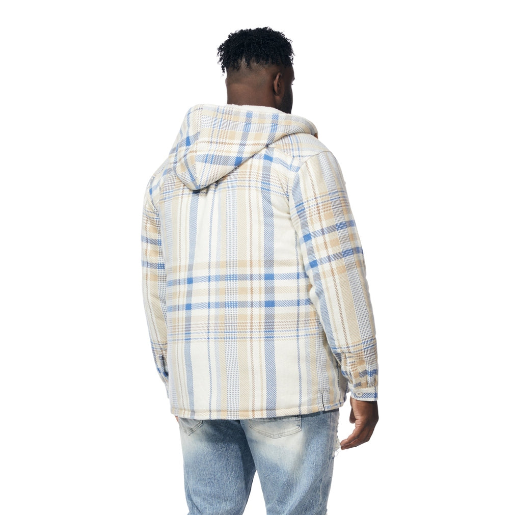 Smoke Rise Big and Tall Big and Tall Plaid Flannel Shacket - Biscotti