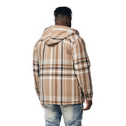 Smoke Rise Big and Tall Big and Tall Plaid Flannel Shacket - Toffee