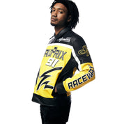 Smoke Rise Vegan Leather Racing Jacket - Black