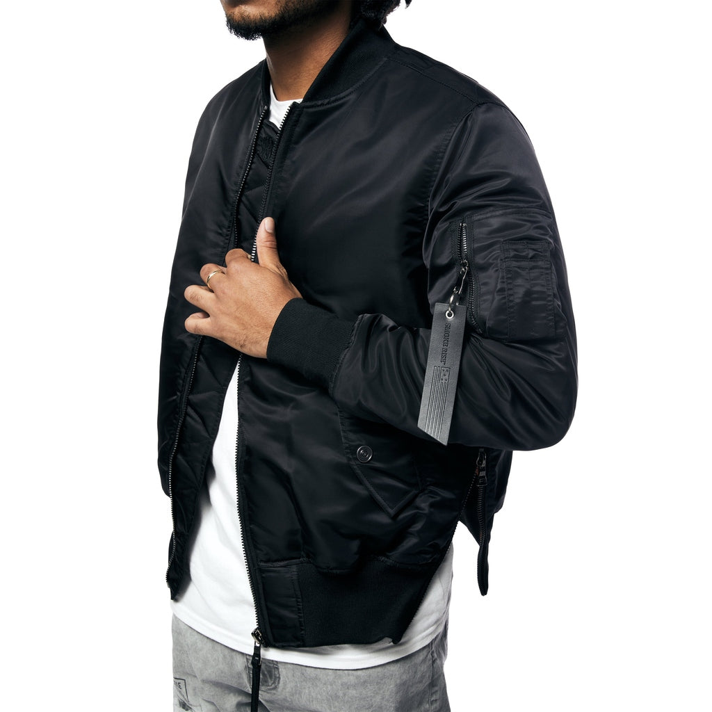 Smoke Rise MA1 Bomber Jacket - Black