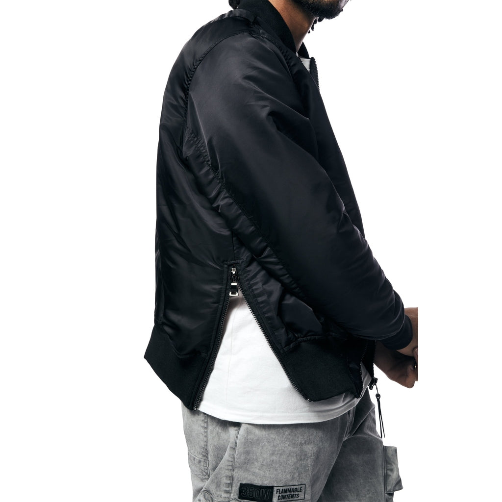 Smoke Rise MA1 Bomber Jacket - Black