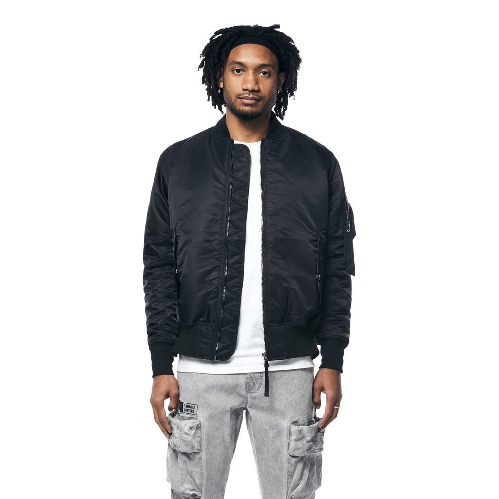 Smoke Rise MA1 Bomber Jacket - Black