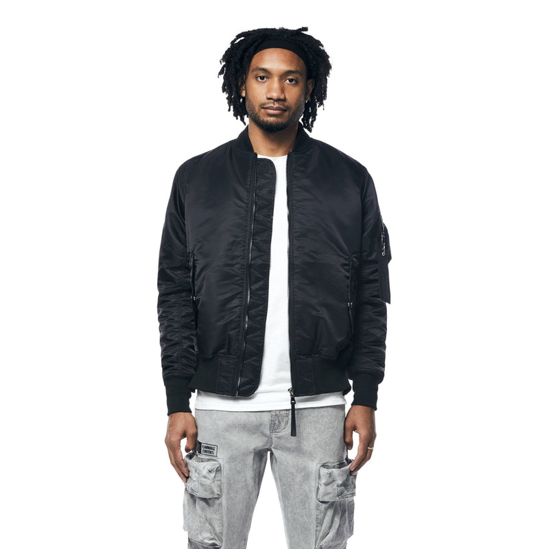 Windbreaker MA1 Bomber Jacket - Black