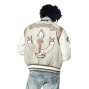 Smoke Rise Torch Varsity Jacket - Clay