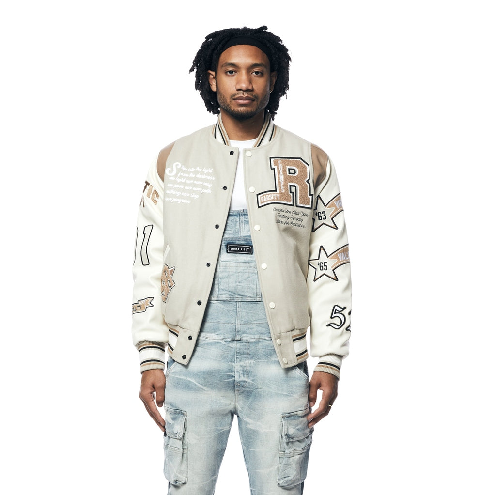 Smoke Rise Torch Varsity Jacket - Clay