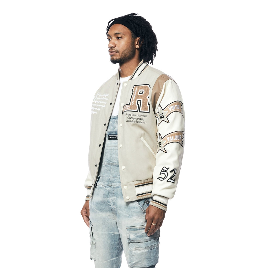 Smoke Rise Torch Varsity Jacket - Clay