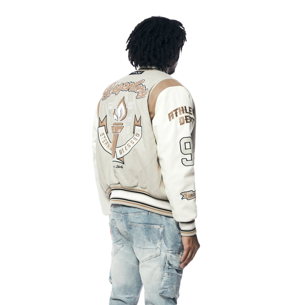 Smoke Rise Torch Varsity Jacket - Clay