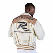 Smoke Rise Windbreaker Racing Jacket - Chalk