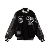 Smoke Rise Seoul Varsity Jacket - Black