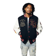 Smoke Rise Tokyo Varsity Jacket - Navy