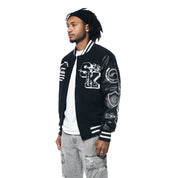 Smoke Rise Seoul Varsity Jacket - Black