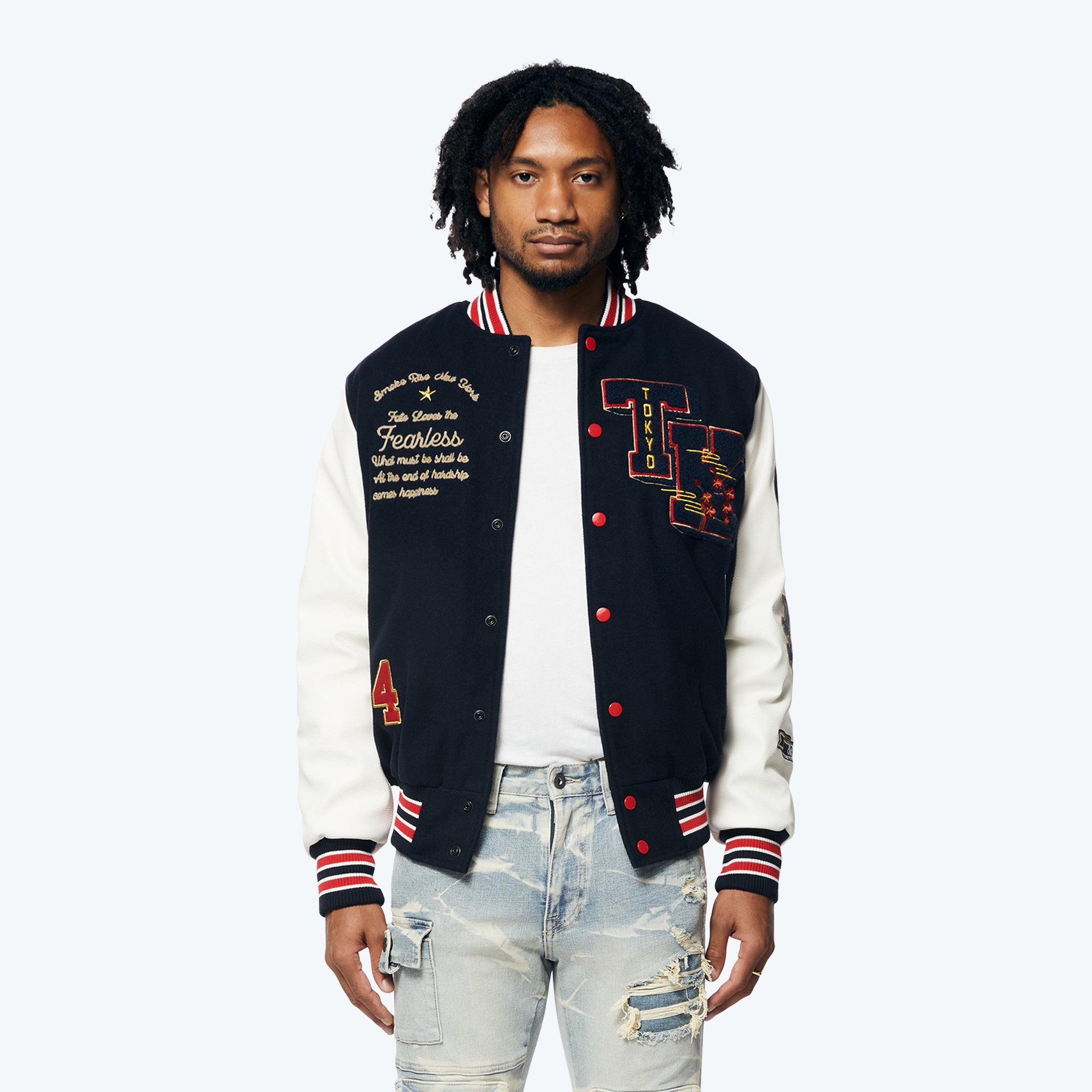 Tokyo Varsity Jacket - Navy