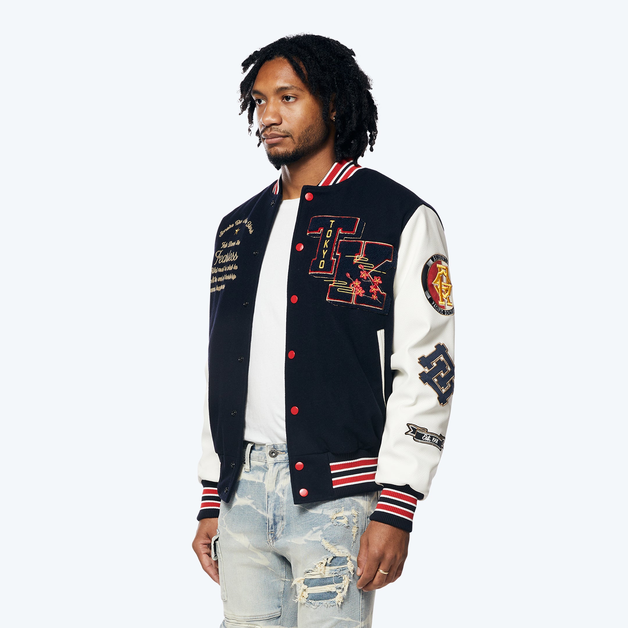 Tokyo Varsity Jacket - Navy