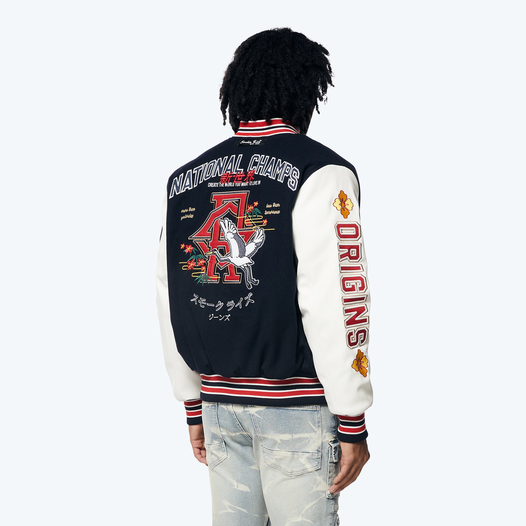 Tokyo Varsity Jacket - Navy