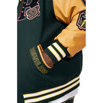 Big And Tall Teddy Varsity Jacket - Green