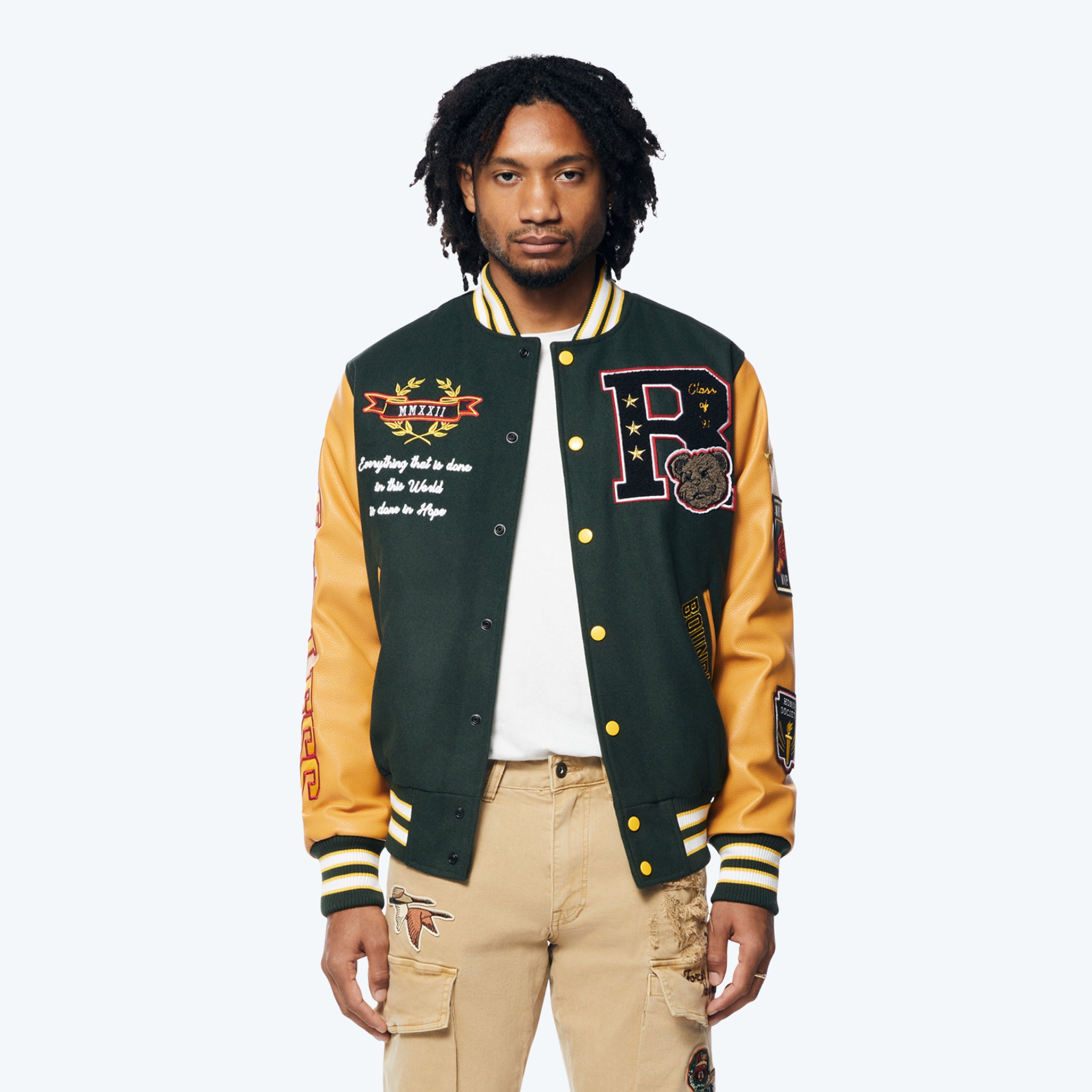 Teddy Varsity Jacket - Green