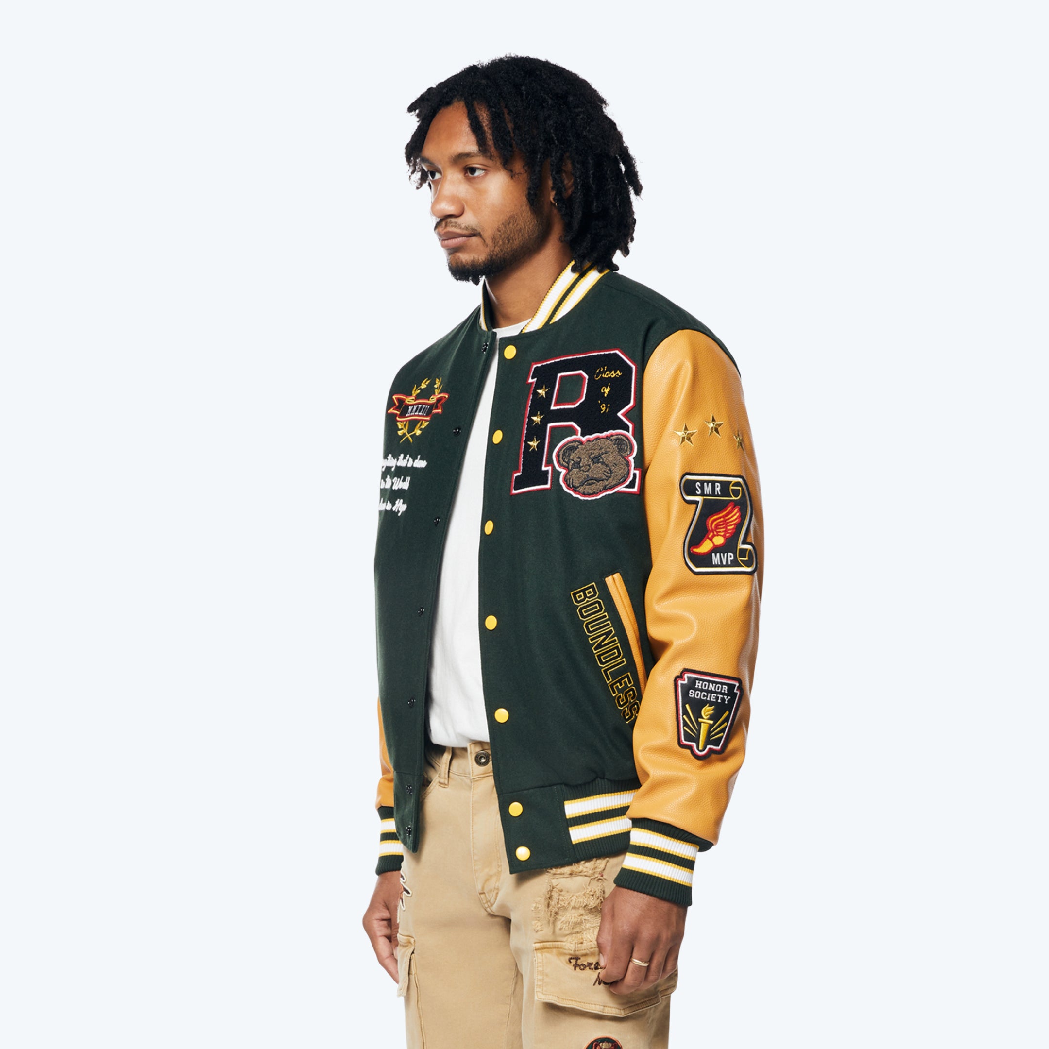 Teddy Varsity Jacket - Green