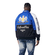 Smoke Rise Big and Tall Big and Tall - Euro Racing Windbreaker Jacket - Royal